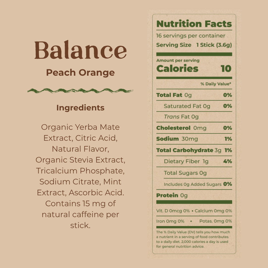 Peach Orange Balance - Teko - Yerba Mate - Peach Orange Balance