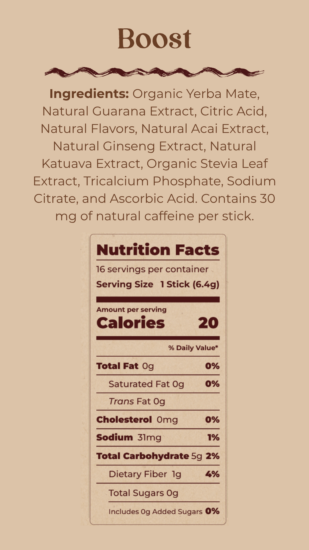 Full ingredient list & nutrition